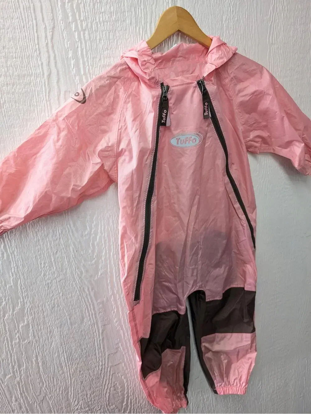 Tuffo Muddy Buddy Kids Rainsuit Hood Waterproof Rain Suit Pink 5T - Picture 2 of 5